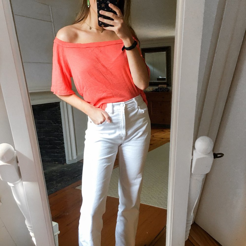 NEW Michael Stars Anthropologie Coral Slouchy Top